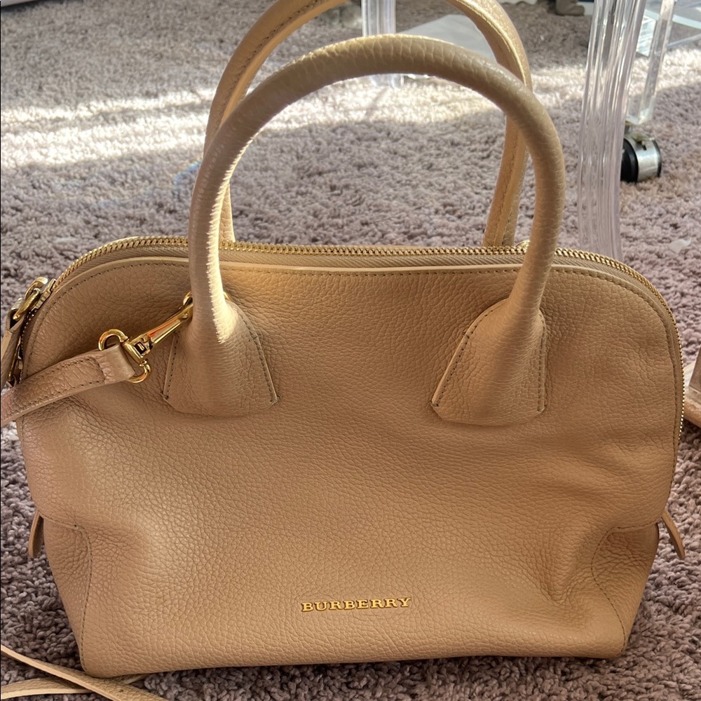 Burberry Beige Leather Satchel